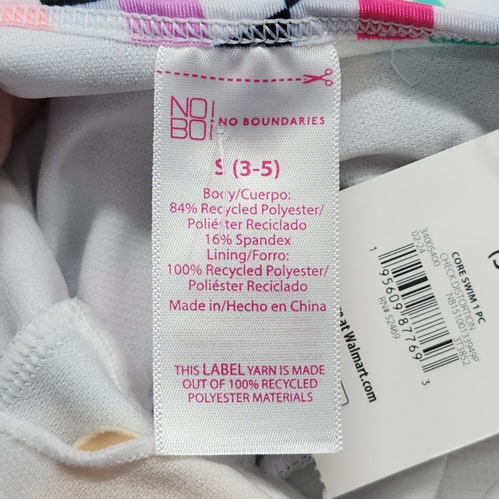 No Boundaries Swimsuit Womens Size S (3-5) Multi-Strap One-Piece High Cut Summer - Picture 5 of 11